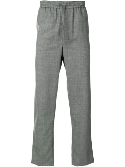 Shop Ami Alexandre Mattiussi Elasticised Waist Carrot Fit Trousers In 055 Heather Grey