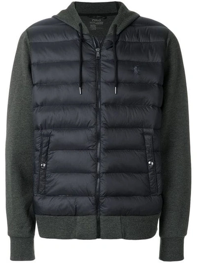 Shop Polo Ralph Lauren Padded Front Jacket In Black