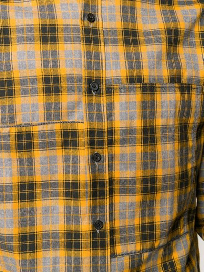 Shop Lanvin Plaid Shirt In Yellow