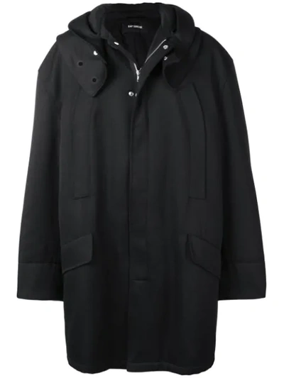 RAF SIMONS 超大款派克大衣 - 黑色