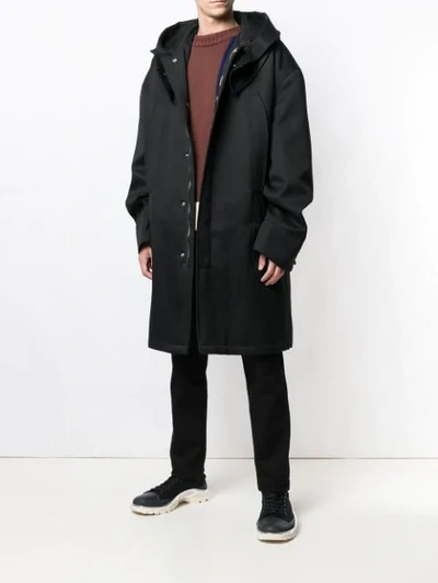 RAF SIMONS 超大款派克大衣 - 黑色