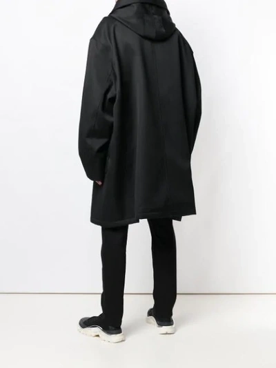 RAF SIMONS 超大款派克大衣 - 黑色