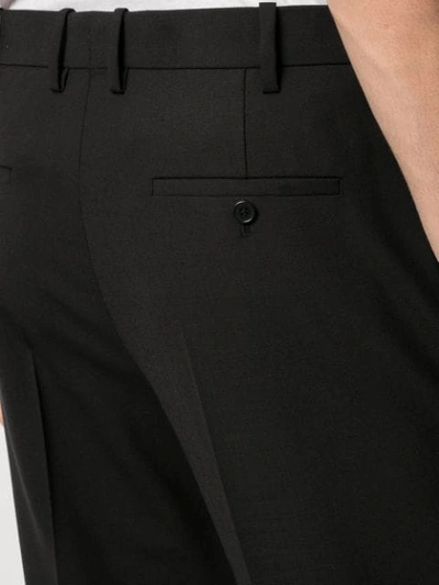 Shop Neil Barrett Ribbed Cuff Trousers - Black
