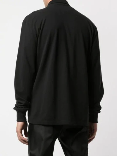 Shop A-cold-wall* Long Sleeve Polo Shirt - Black