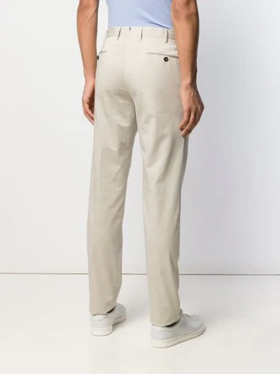 Shop Pt01 Tailored Straight-leg Chinos - Neutrals