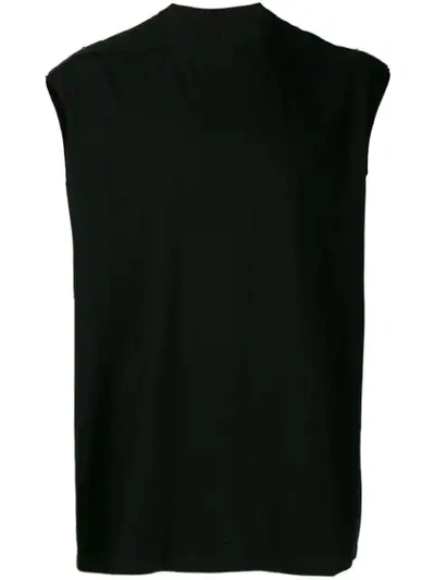 Shop Rick Owens Sleeveless Tarp T-shirt - Black