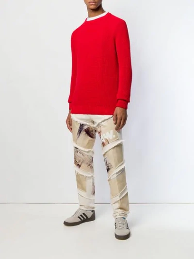 Shop G-star Raw Research Deer Print Jeans In Neutrals