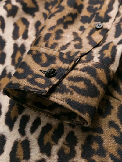 VERSACE LEOPARD PRINT SHIRT - 棕色