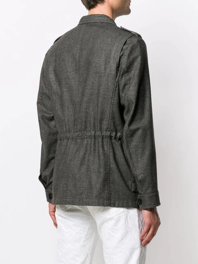Shop Etro Multi Pocket Shirt Jacket - Grey