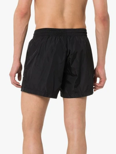 Shop Off-white Logo Swim Shorts In Black