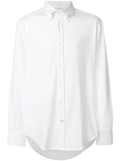 Shop Brunello Cucinelli Button Down Collar Shirt In White
