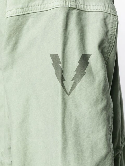 Shop Visvim Open Front Jacket  In Green