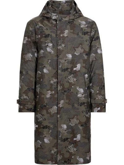 Shop Mackintosh Camouflage Event Hooded Coat Gmh-003d In Green
