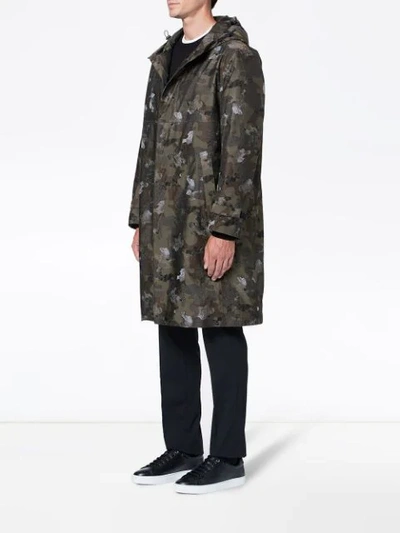 Shop Mackintosh Camouflage Event Hooded Coat Gmh-003d In Green