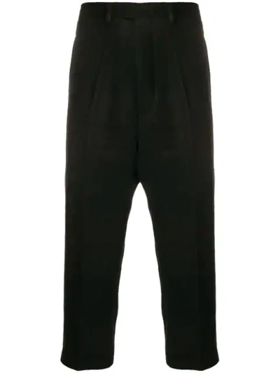 Shop Rick Owens 'astaires' Cropped-hose In Black