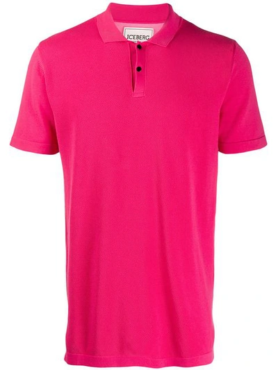 Shop Iceberg Logo Polo Shirt In Pink