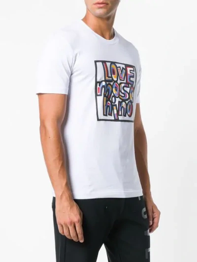 Shop Love Moschino Printed T-shirt - White