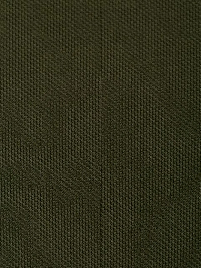 Shop Moncler Tri-stripe Trim Polo Shirt - Green