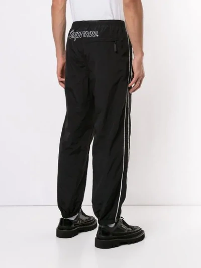 Supreme Tonal Taping Track Pants In Black | ModeSens