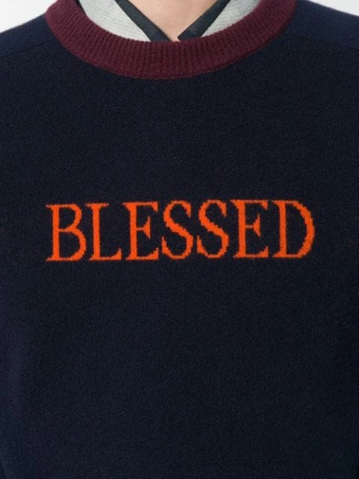 Shop Qasimi Blessed Knit Sweater In Blue