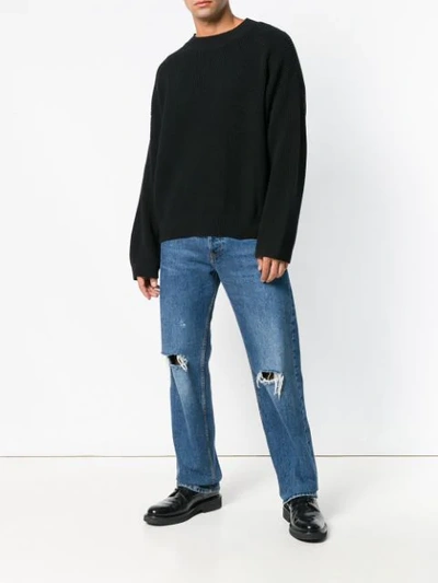 Shop Rta Round Neck Jumper In Black