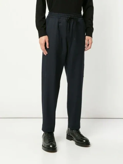Shop Kenzo Regular Fit Track Trousers In Blue