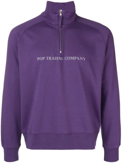 Shop Pop Trading International Pop Trading Company Logo Printed Sweatshirt - Purple