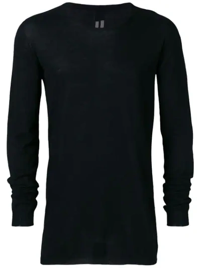 Shop Rick Owens Crew Neck Sweatshirt In Black