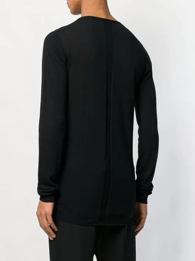 Shop Rick Owens Crew Neck Sweatshirt In Black
