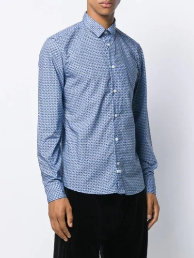 Shop Kenzo Checked Shirt - Blue