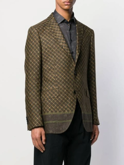 Shop Etro Embroidered Fitted Blazer - Green