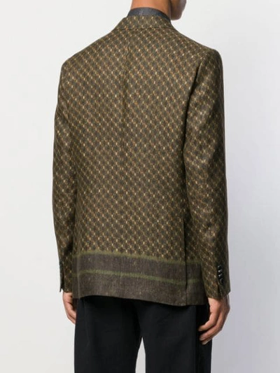 Shop Etro Embroidered Fitted Blazer - Green