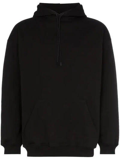 Shop Balenciaga Logo Print Hoodie In Black