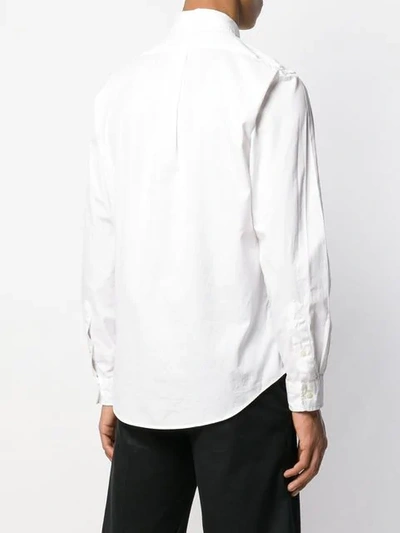 Shop Polo Ralph Lauren Button Down Logo Shirt In White