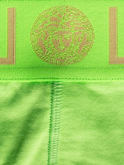 Shop Versace Greca Border Boxers In Green