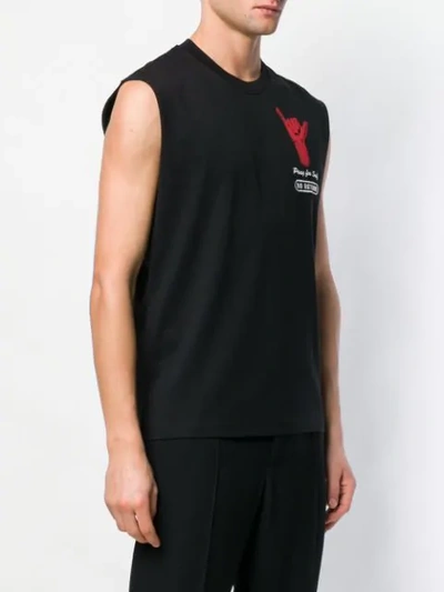 Shop Mcq By Alexander Mcqueen Pray For Surf Tank Top In Black