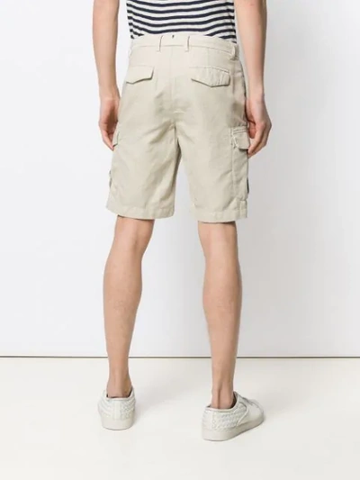 Shop Eleventy Short Cargo Shorts In Neutrals