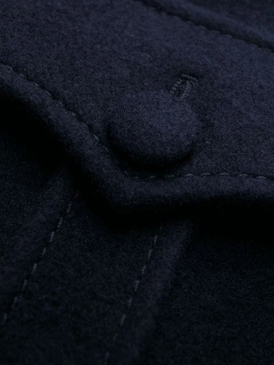Shop Prada Flap Pocket Button Up Jacket In Blue