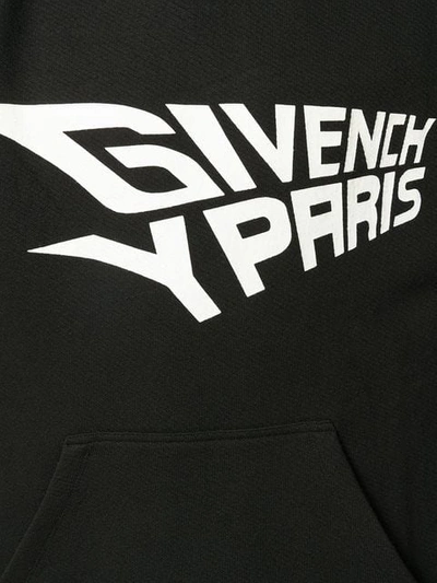 Shop Givenchy Extreme Logo Hoodie In Black