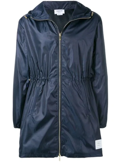 Shop Thom Browne Rwb Stripe Coat In Blue