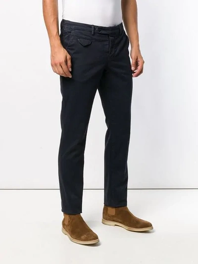 Shop Al Duca D'aosta Basic Chinos In Blue