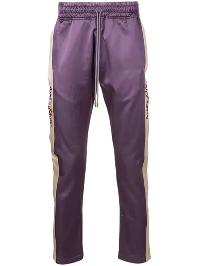 Shop Just Don Side Stripe Tearaway Trousers In Purple