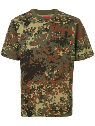 Shop Supreme Camo Ss Pocket Tee In Green