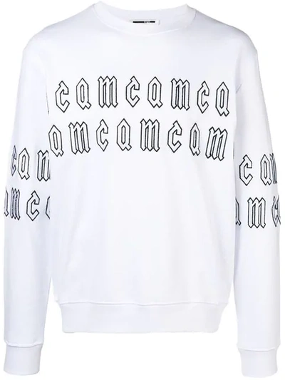 Shop Mcq By Alexander Mcqueen Repeat Logo Sweatshirt In White