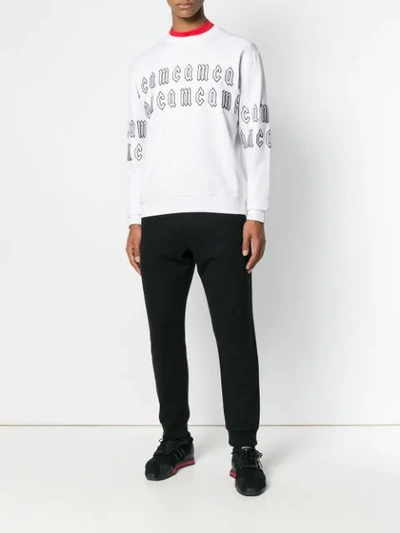 Shop Mcq By Alexander Mcqueen Repeat Logo Sweatshirt In White