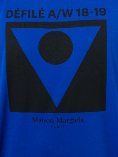 Shop Maison Margiela Printed T In Blue