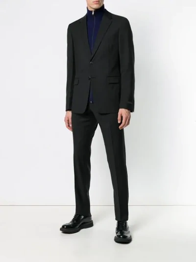 Shop Prada Single Breasted Suit In Black