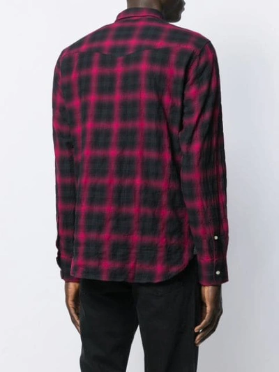 Shop Officine Generale Plaid Shirt In Red
