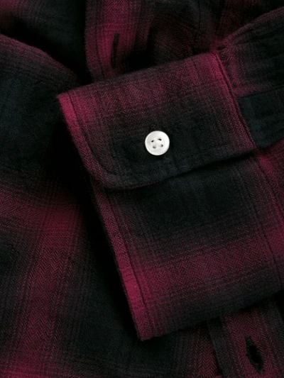 Shop Officine Generale Plaid Shirt In Red