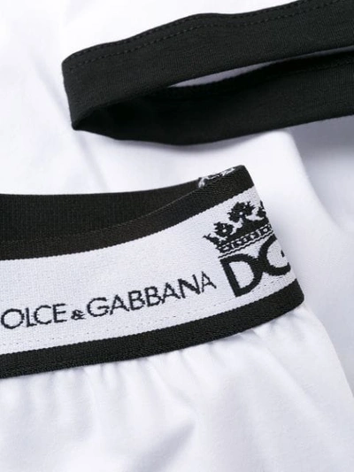Shop Dolce & Gabbana Logo Briefs In W0800 Bianco Ottico